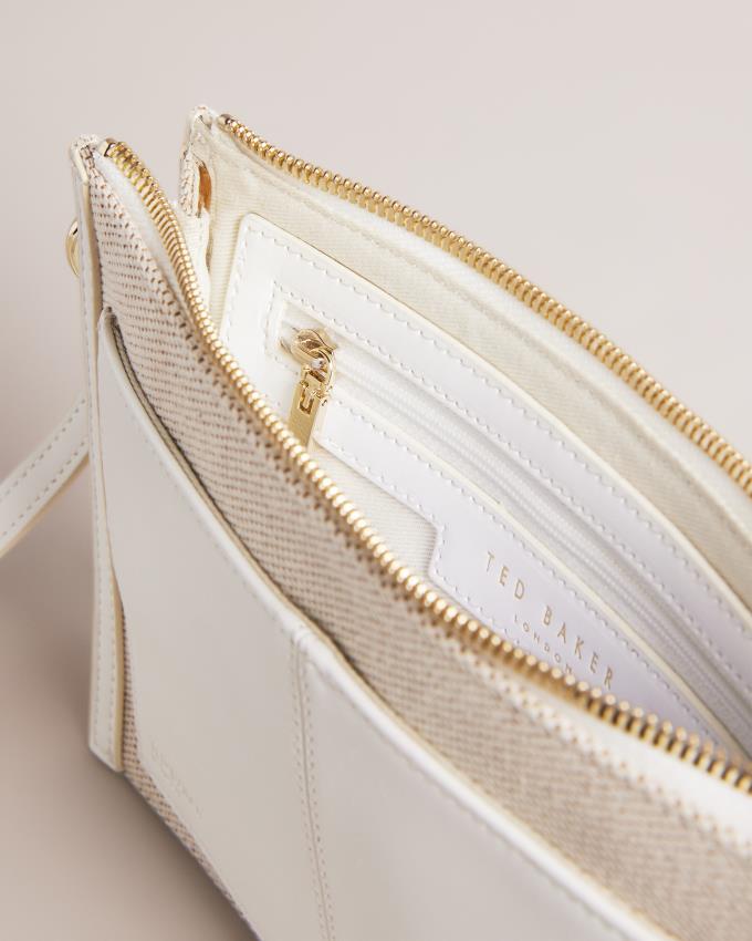 Sac Crossbody Ted Baker Canvas Blanche Femme | GIO-86348945